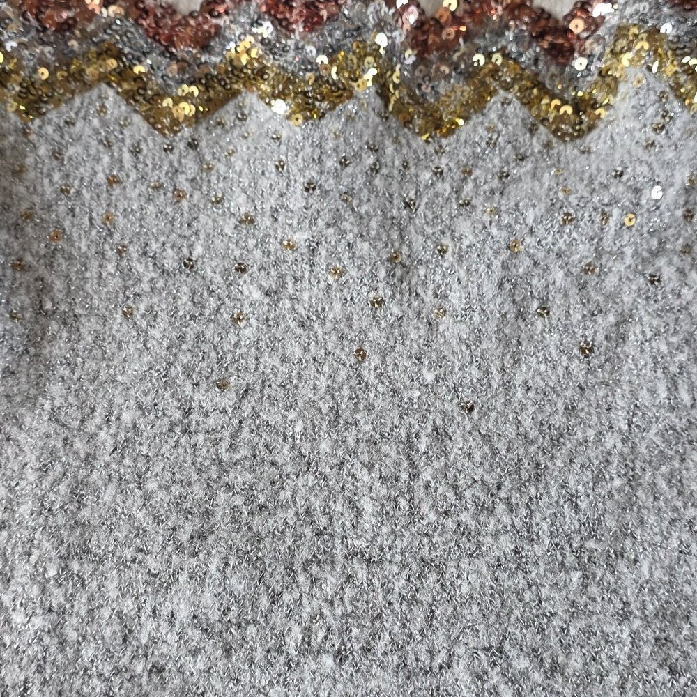 Girls Knitted Sweater Dress / Sparkle Dress / Sequin Dress / Little Girls Dress - Picture 8 of 16